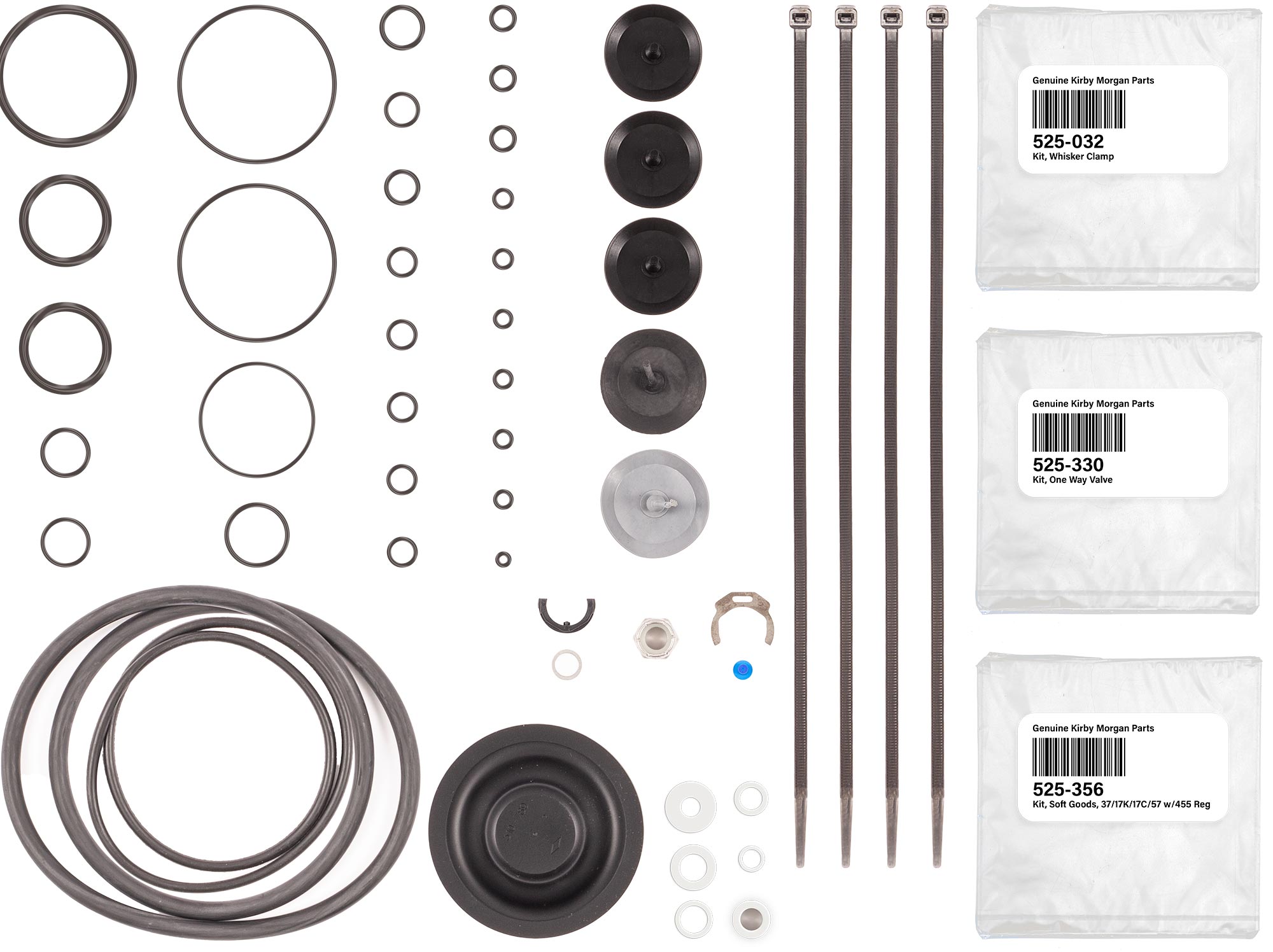 525-356 SL 17C/K, KM 37 and 57 with 455 Regulator Soft Goods Overhaul Kit