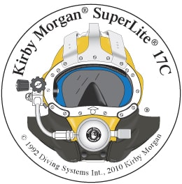 Kirby Morgan SL 27 Front View Circular Sticker